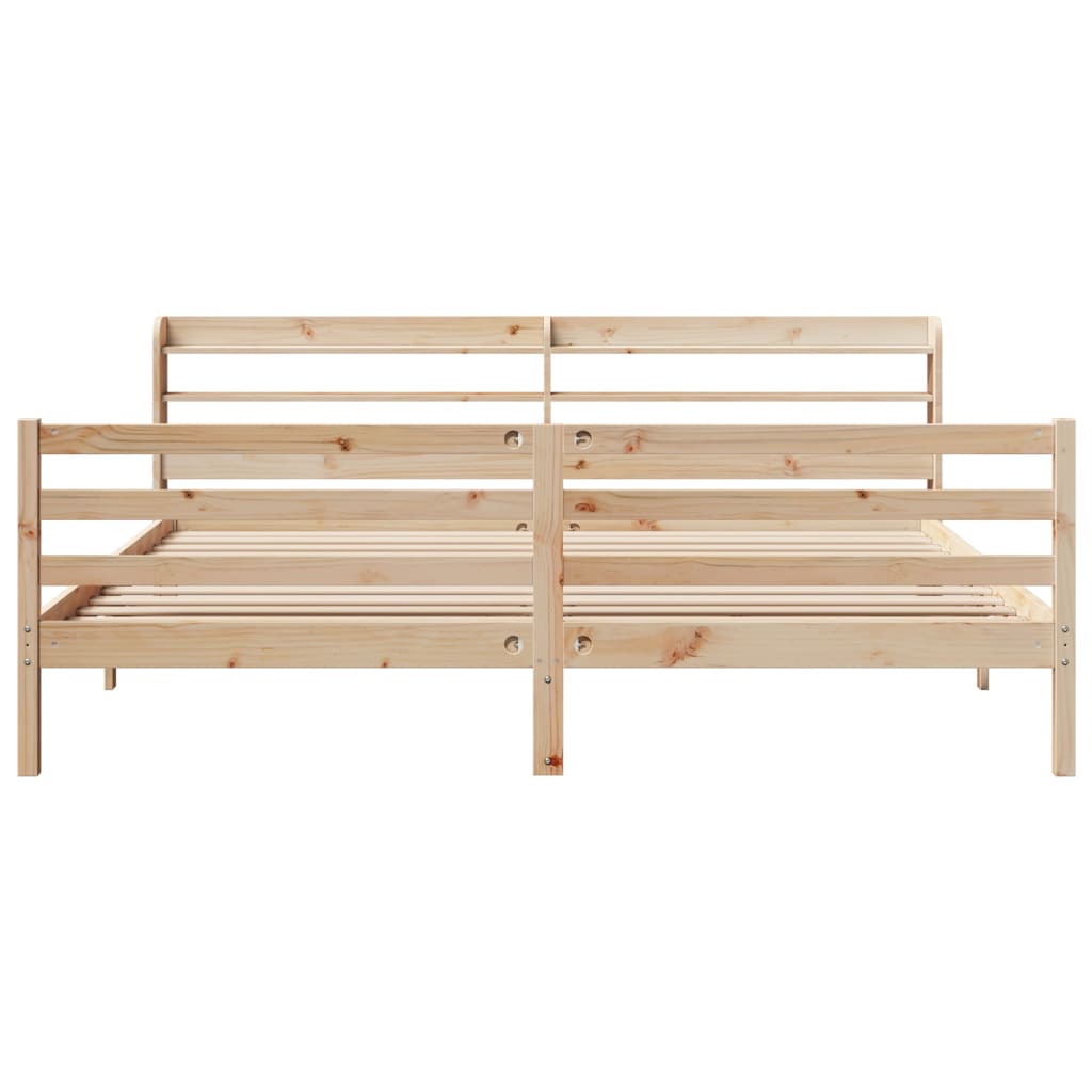 Bed Frame with Headboard without Mattress 200x200 cm