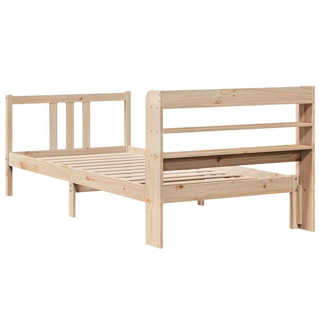 Bed Frame with Headboard without Mattress 75x190 cm Small Single
