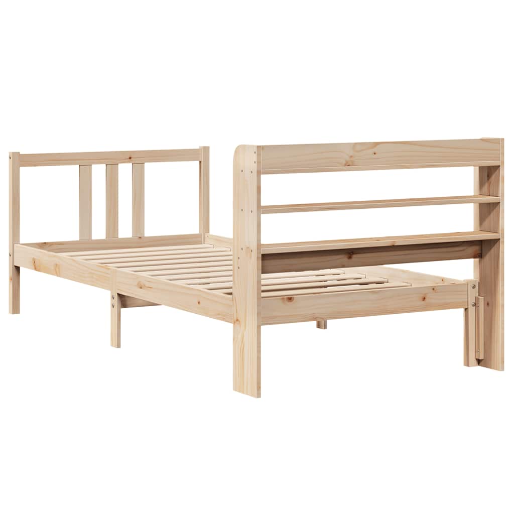 Bed Frame with Headboard without Mattress 90x190 cm Single