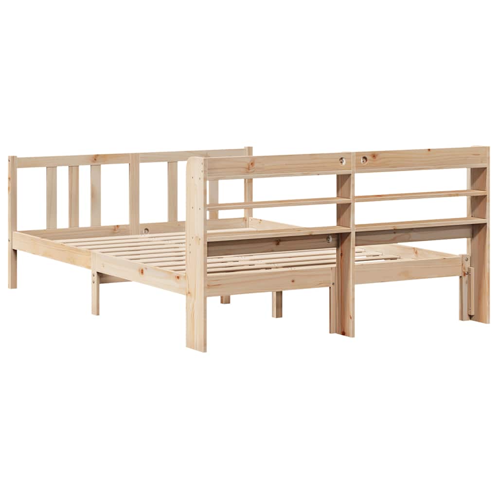 Bed Frame with Headboard without Mattress 135x190 cm Double