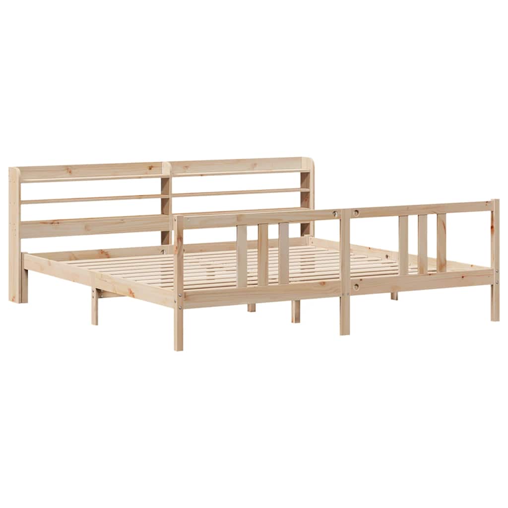 Bed Frame with Headboard without Mattress 180x200 cm Super King