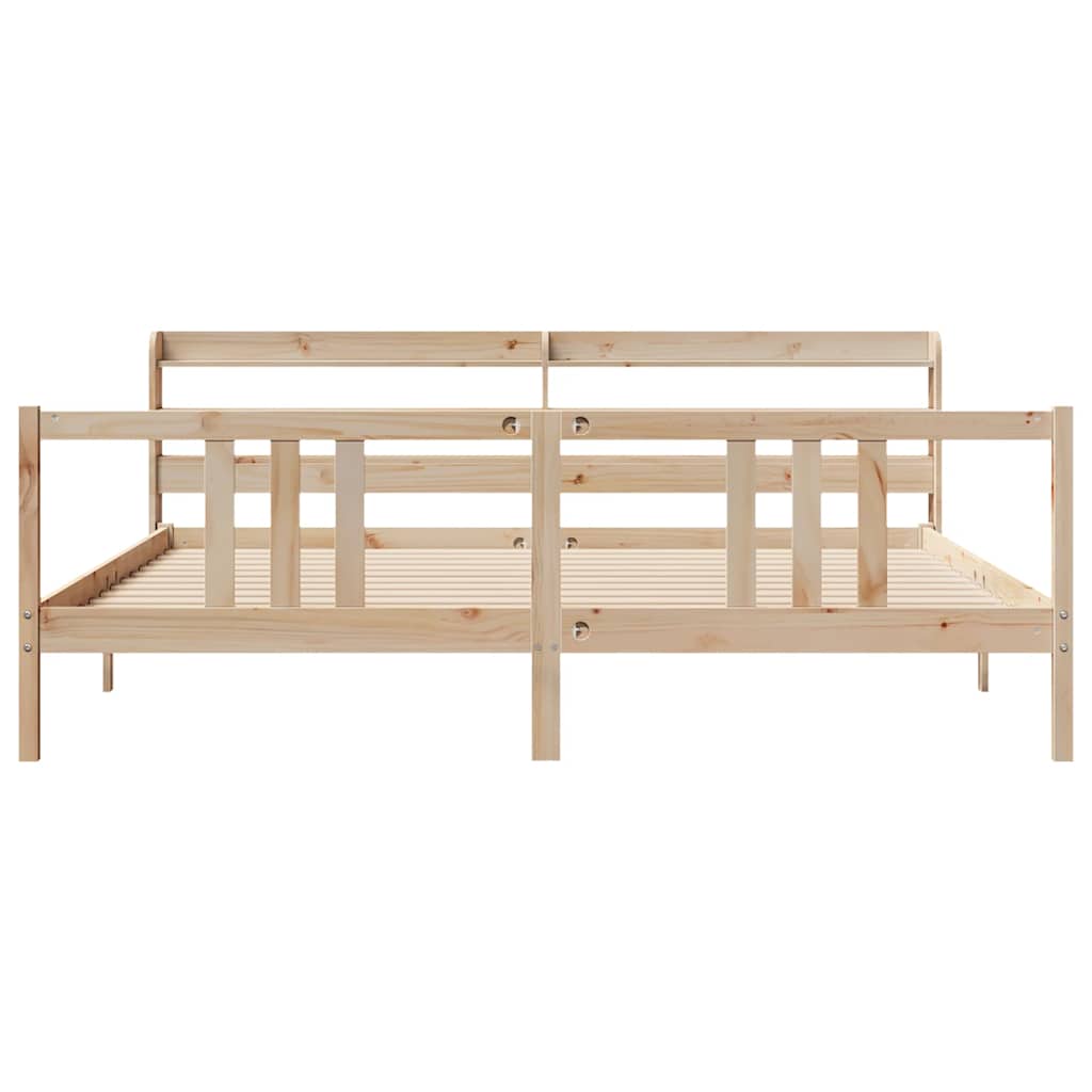 Bed Frame with Headboard without Mattress 180x200 cm Super King