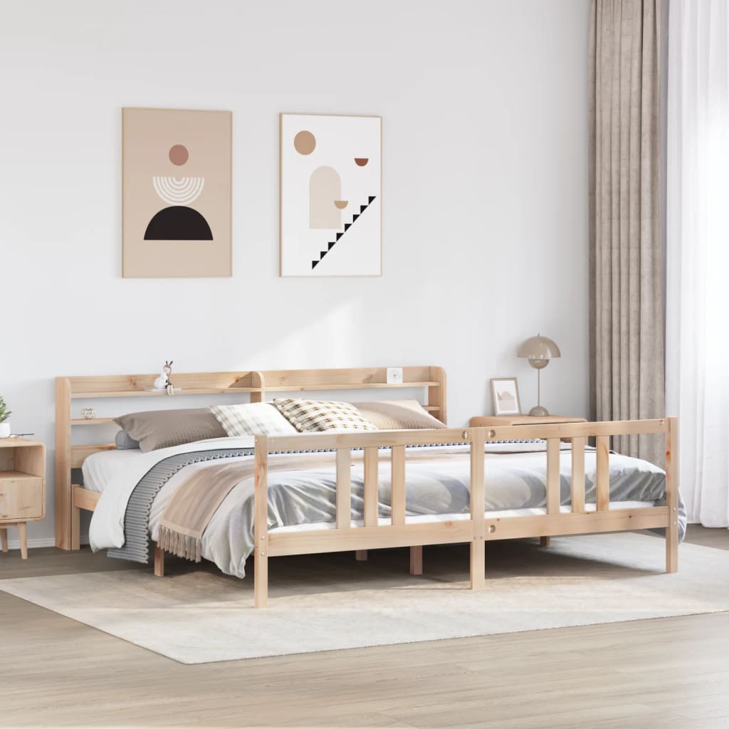 Bed Frame with Headboard without Mattress 180x200 cm Super King