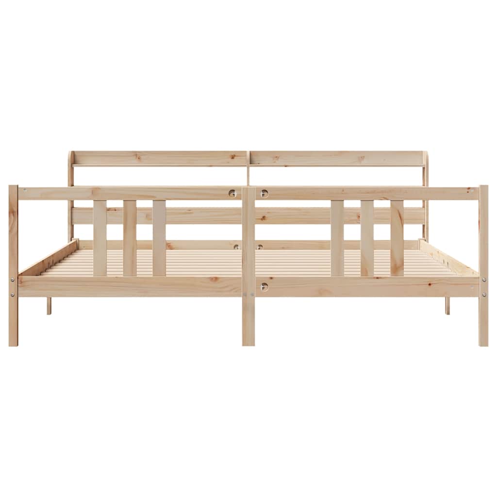 Bed Frame with Headboard without Mattress 200x200 cm