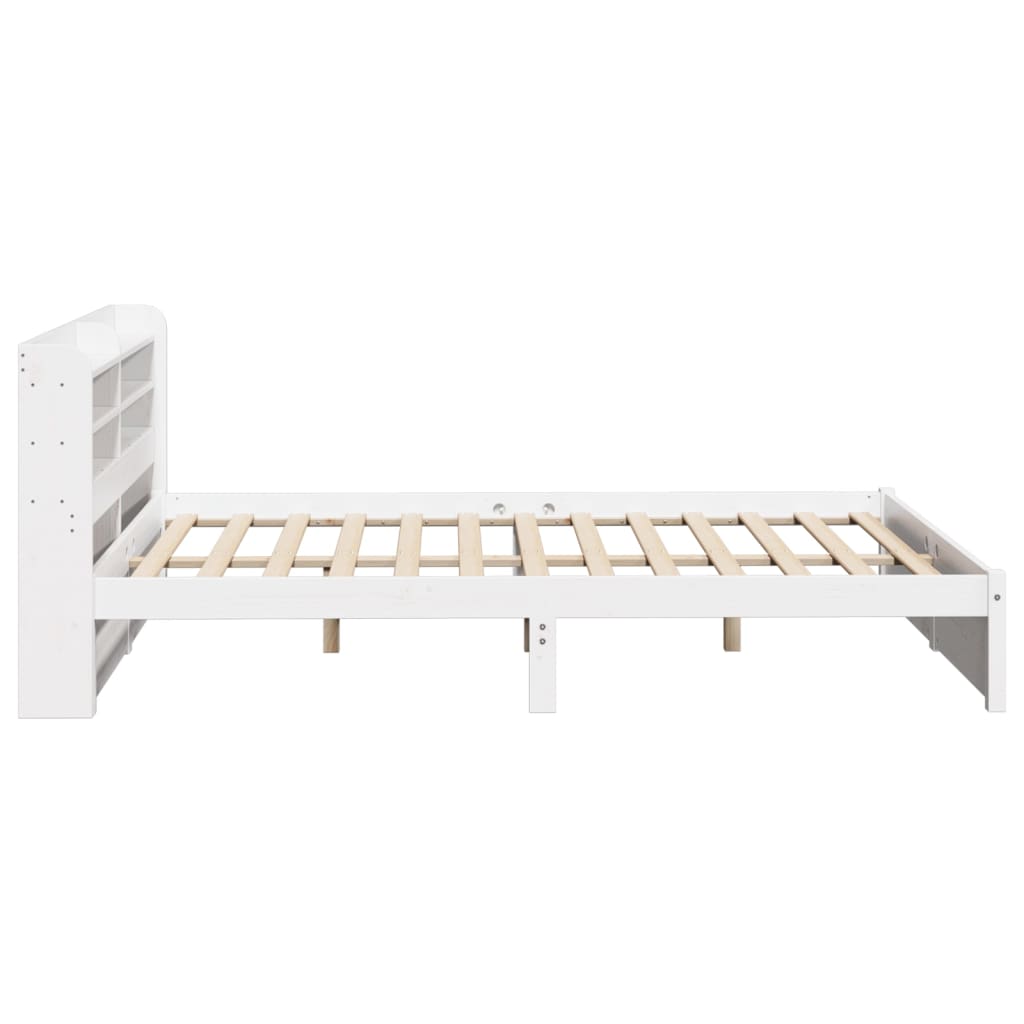 Bed Frame with Headboard without Mattress White 150x200 cm King Size