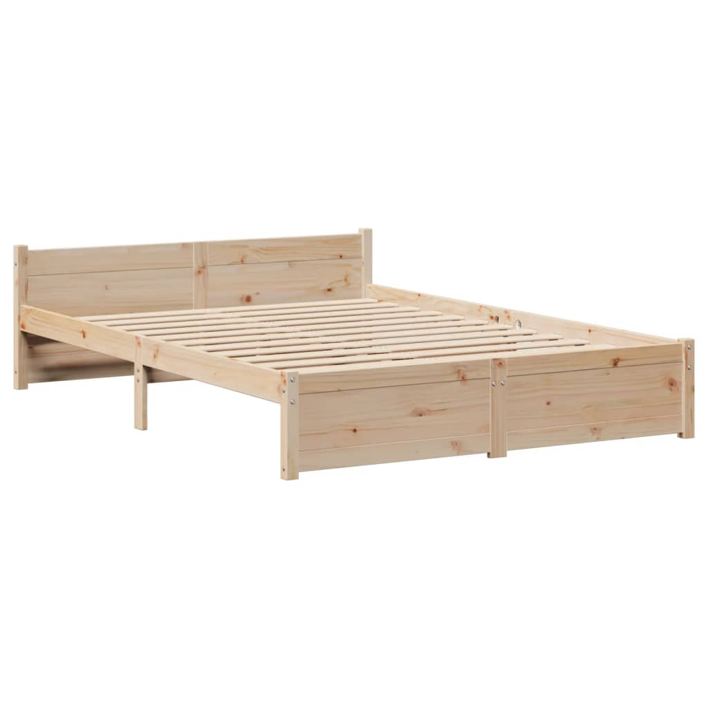 Bed Frame with Headboard without Mattress 135x190 cm Double