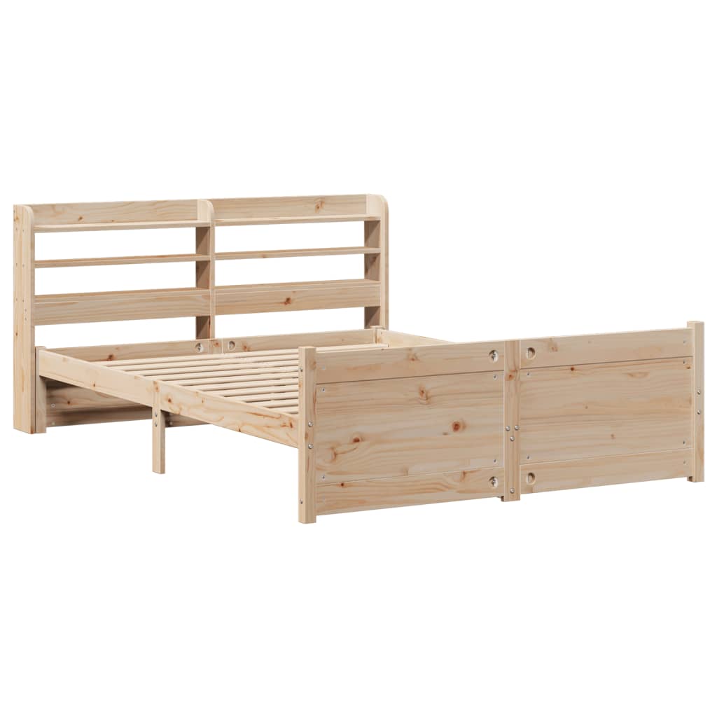 Bed Frame with Headboard without Mattress 140x190 cm