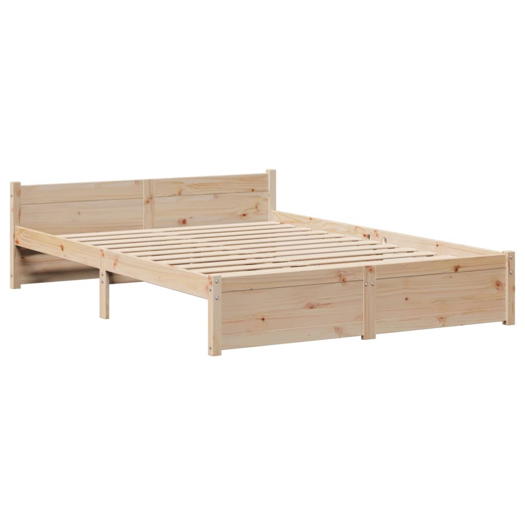 Bed Frame with Headboard without Mattress 140x190 cm