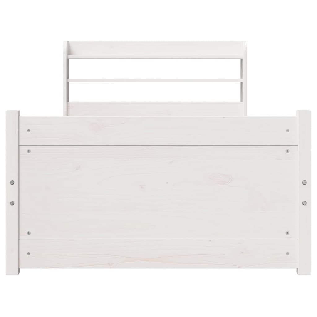 Bed Frame with Headboard without Mattress White 90x200 cm