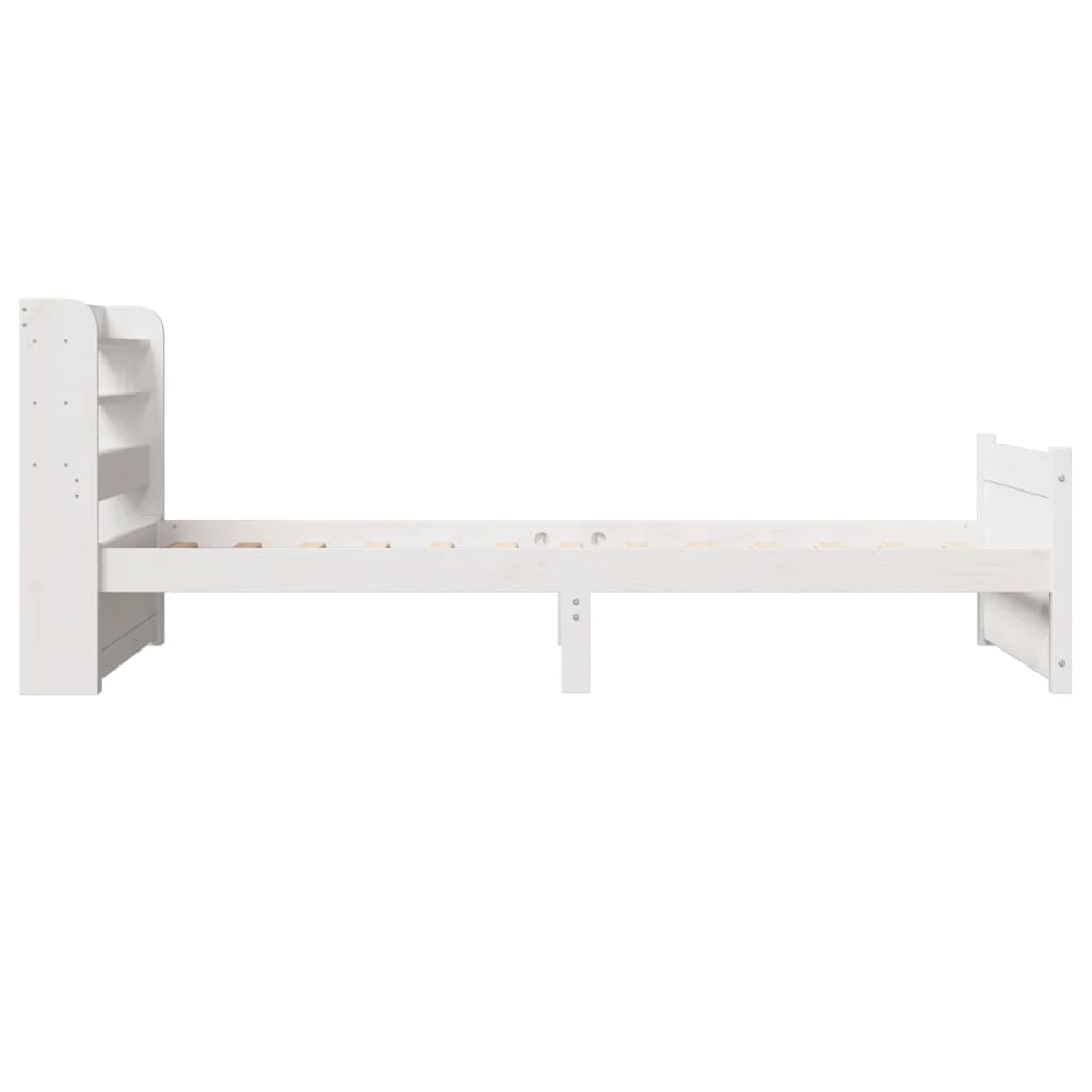 Bed Frame with Headboard without Mattress White 90x200 cm