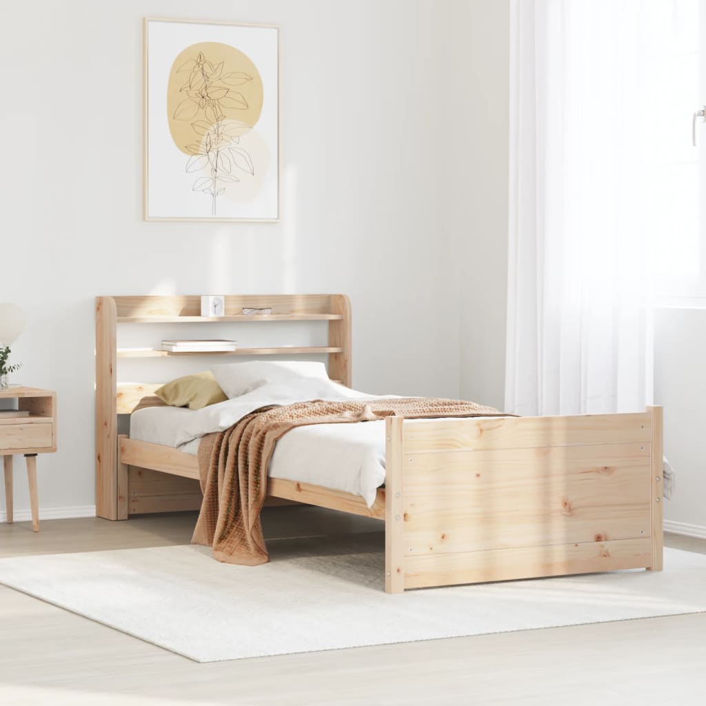 Bed Frame with Headboard without Mattress 100x200 cm