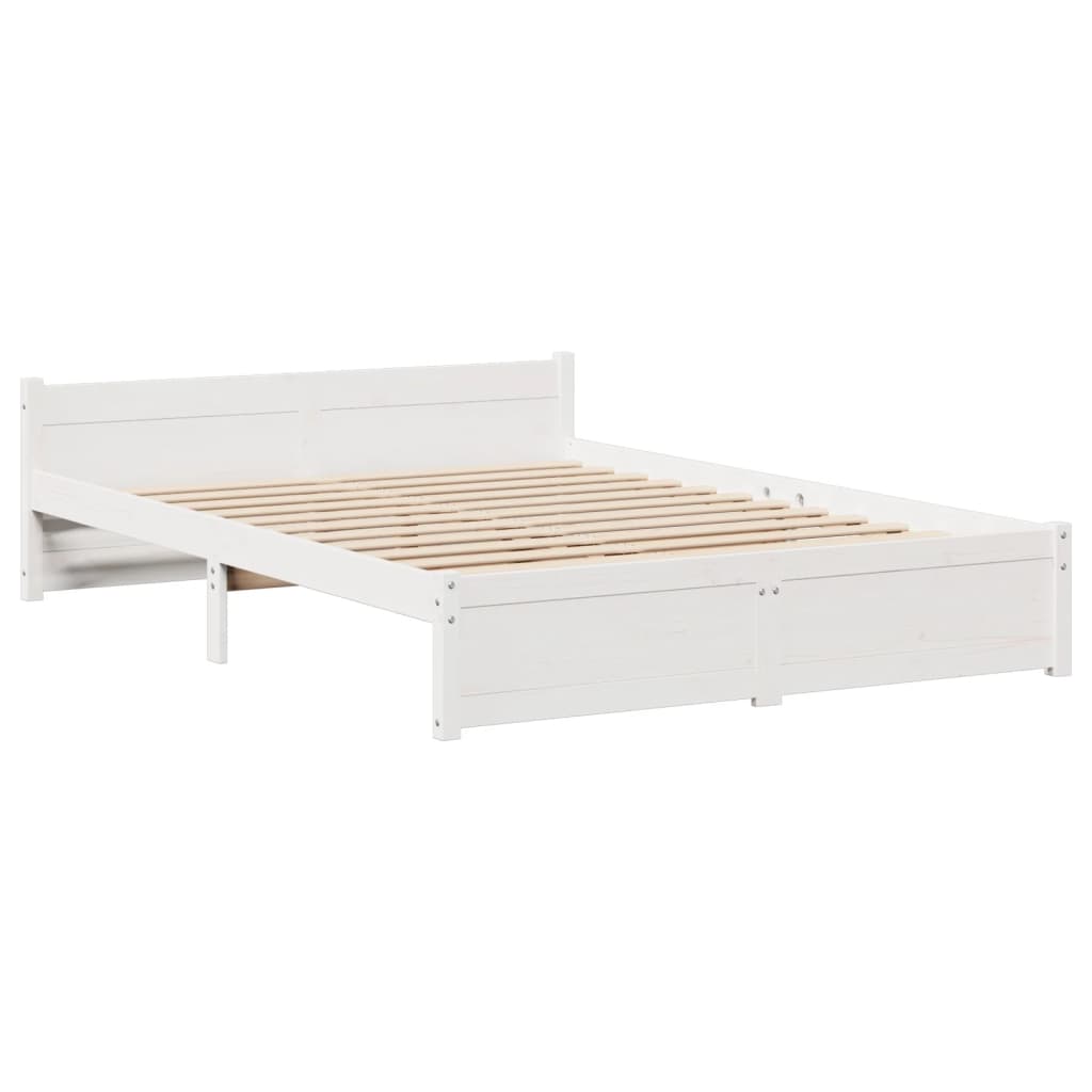Bed Frame with Headboard without Mattress White 120x200 cm