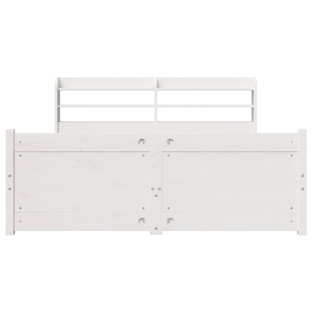 Bed Frame with Headboard without Mattress White 120x200 cm