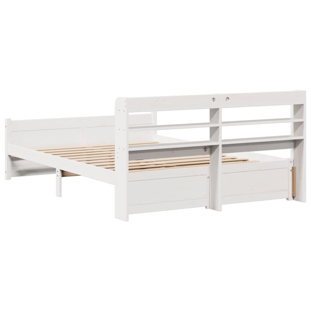 Bed Frame with Headboard without Mattress White 120x200 cm