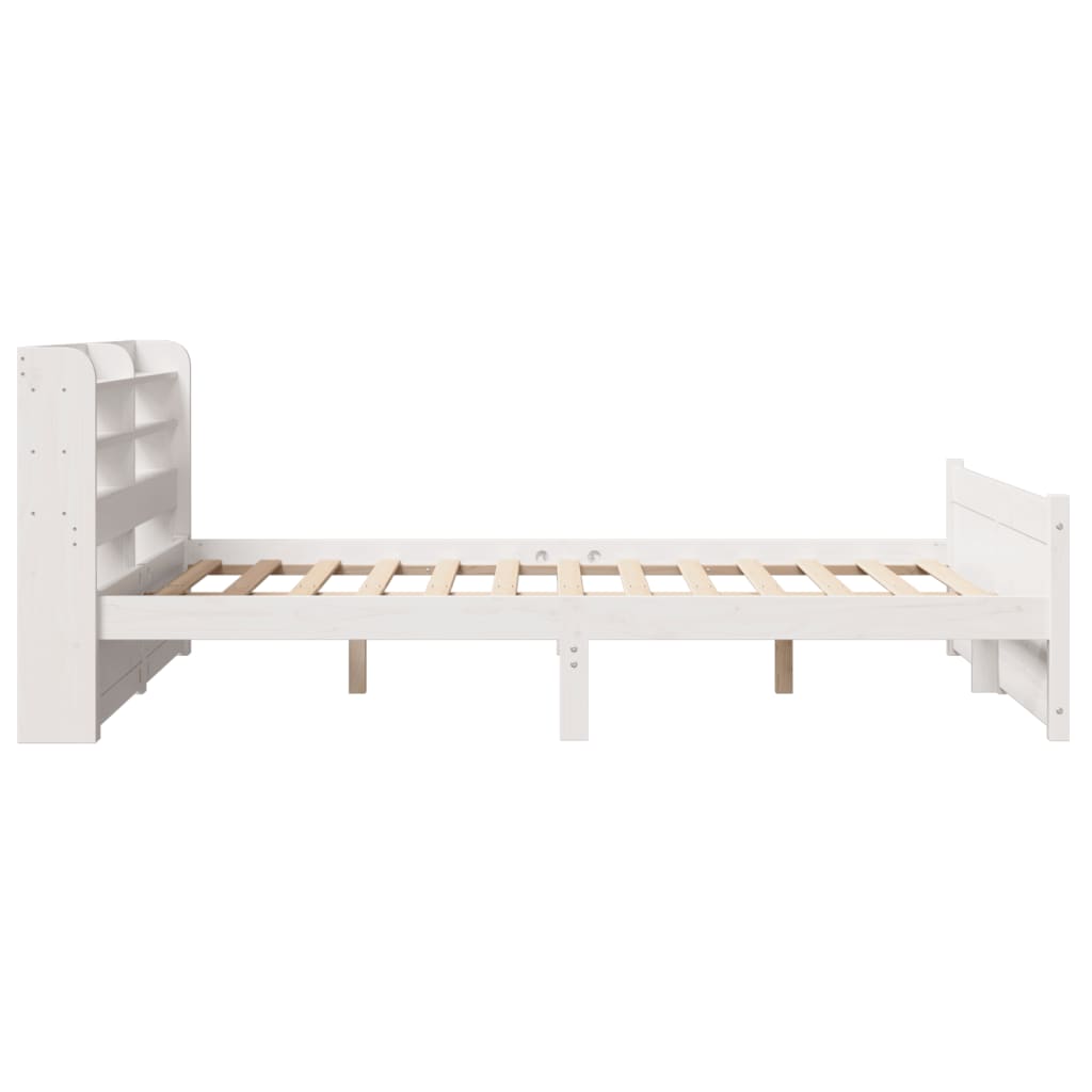 Bed Frame with Headboard without Mattress White 160x200 cm