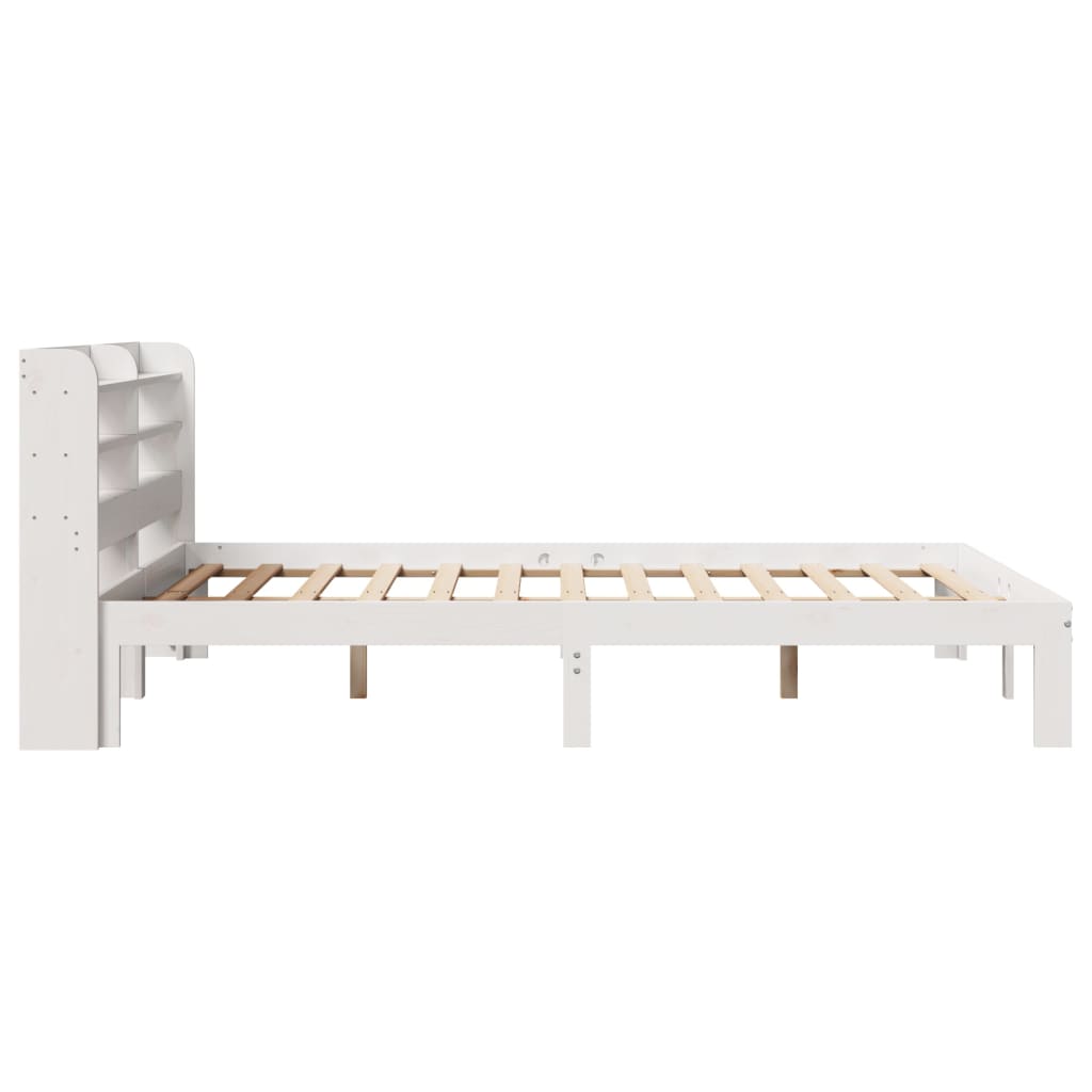 Bed Frame with Headboard without Mattress White 135x190 cm Double