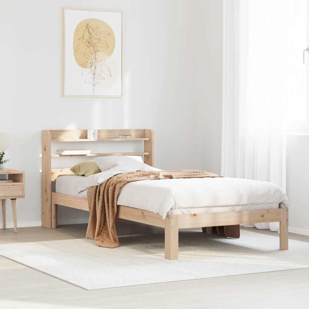 Bed Frame with Headboard without Mattress 90x200 cm