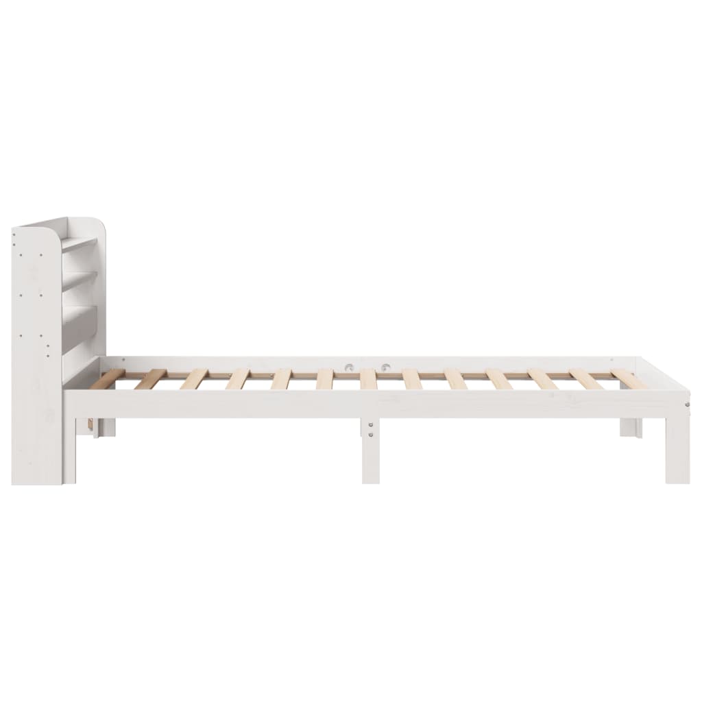 Bed Frame with Headboard without Mattress White 100x200 cm