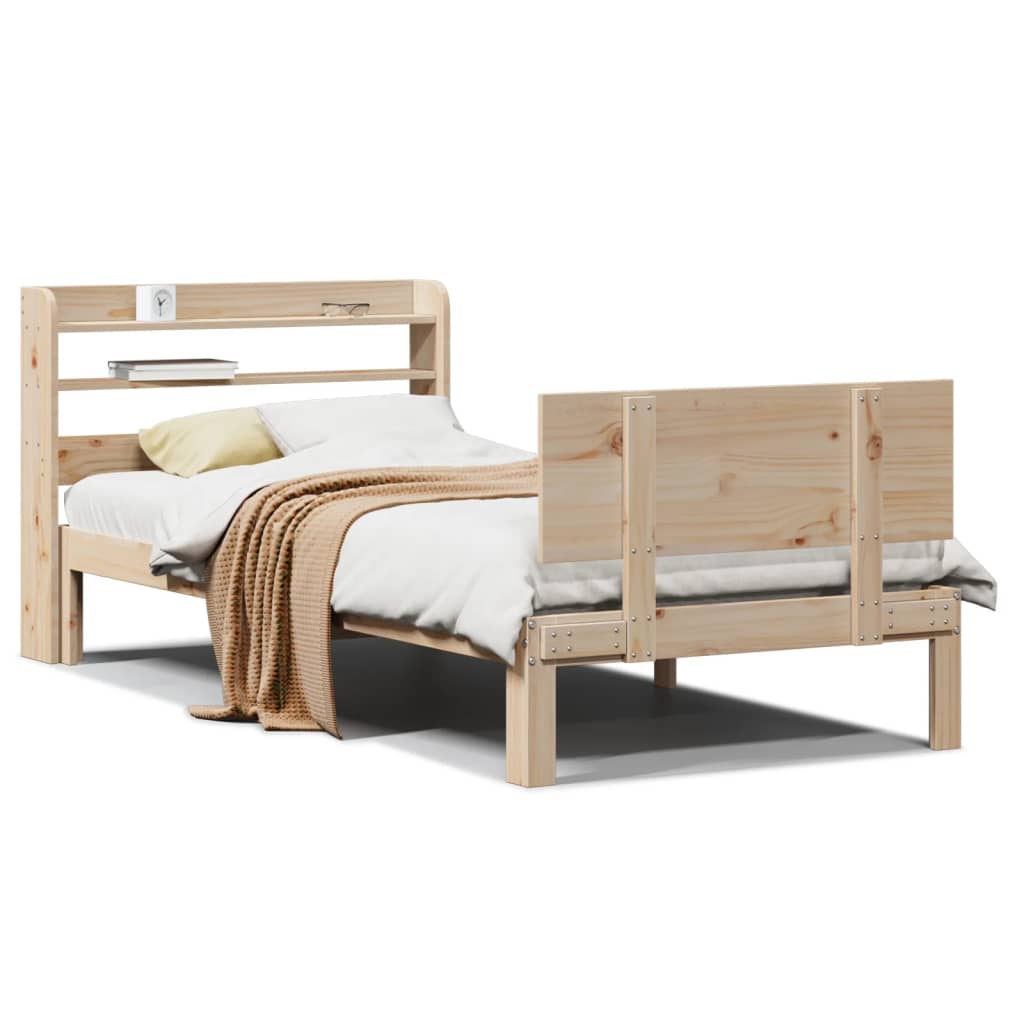 Bed Frame with Headboard without Mattress 90x200 cm