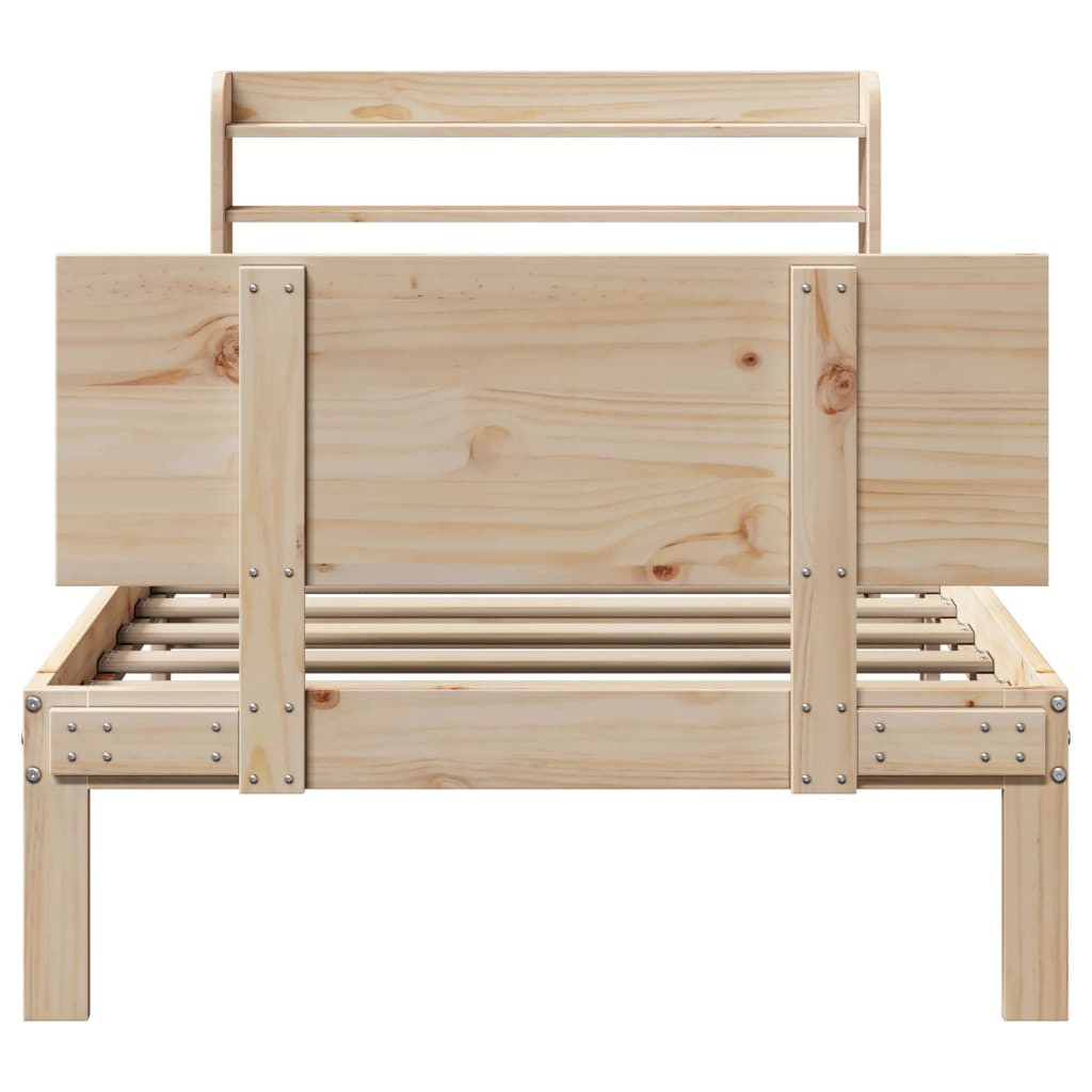Bed Frame with Headboard without Mattress 90x200 cm