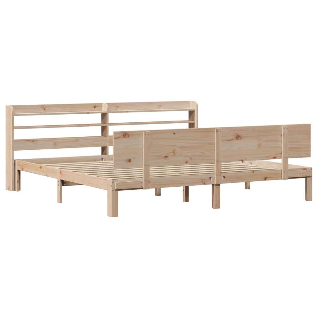 Bed Frame with Headboard without Mattress 200x200 cm