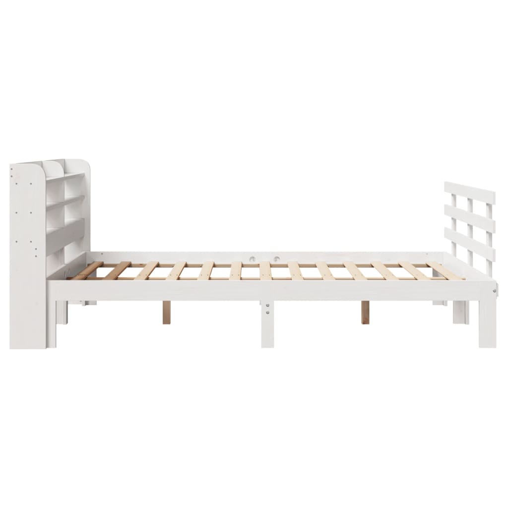 Bed Frame with Headboard without Mattress White 135x190 cm Double