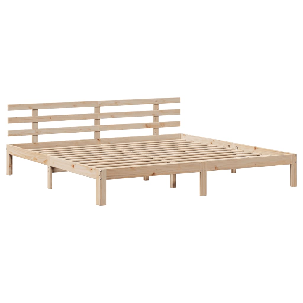 Bed Frame with Headboard without Mattress 200x200 cm