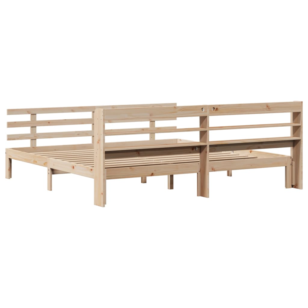 Bed Frame with Headboard without Mattress 200x200 cm