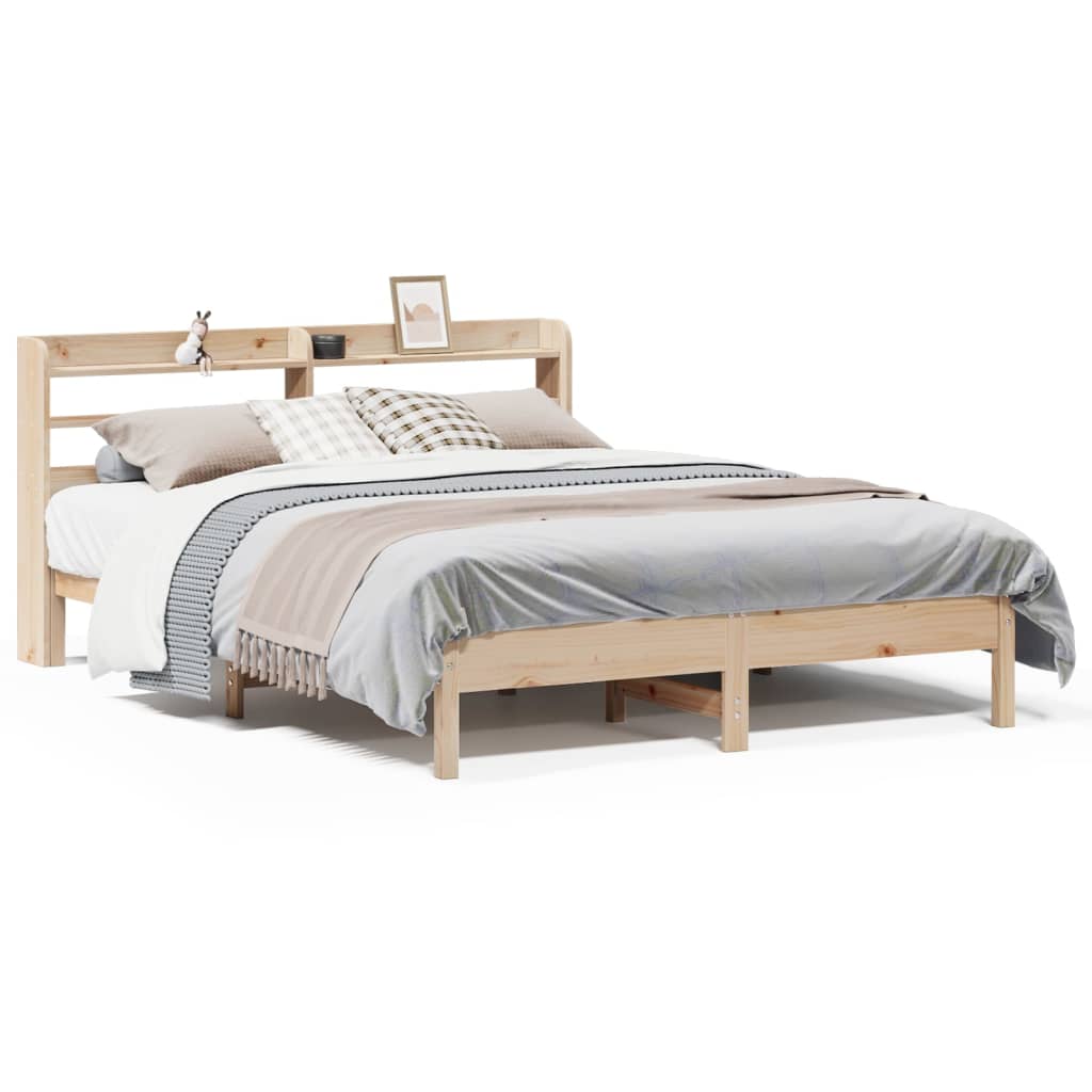 Bed Frame without Mattress 160x200 cm Solid Wood Pine