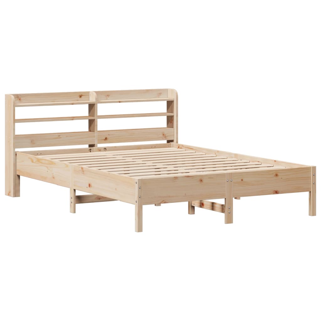 Bed Frame without Mattress 160x200 cm Solid Wood Pine