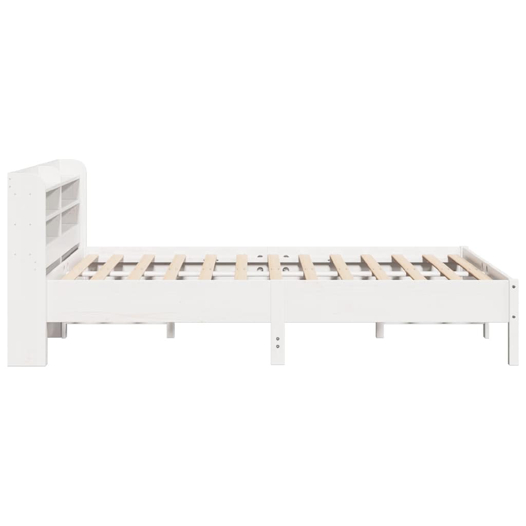 Bed Frame without Mattress White 140x200 cm Solid Wood Pine