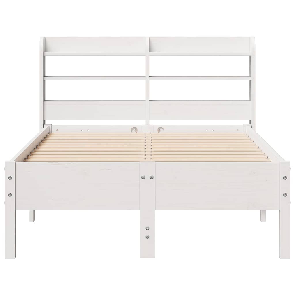 Bed Frame without Mattress White 100x200 cm Solid Wood Pine