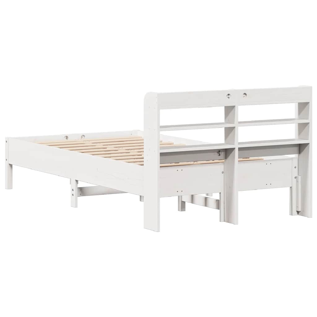 Bed Frame without Mattress White 100x200 cm Solid Wood Pine