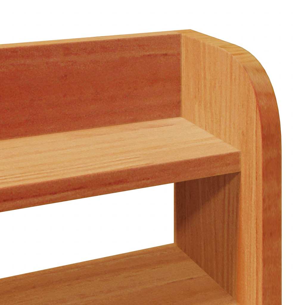 Bed Frame without Mattress Wax Brown 100x200 cm Solid Wood Pine