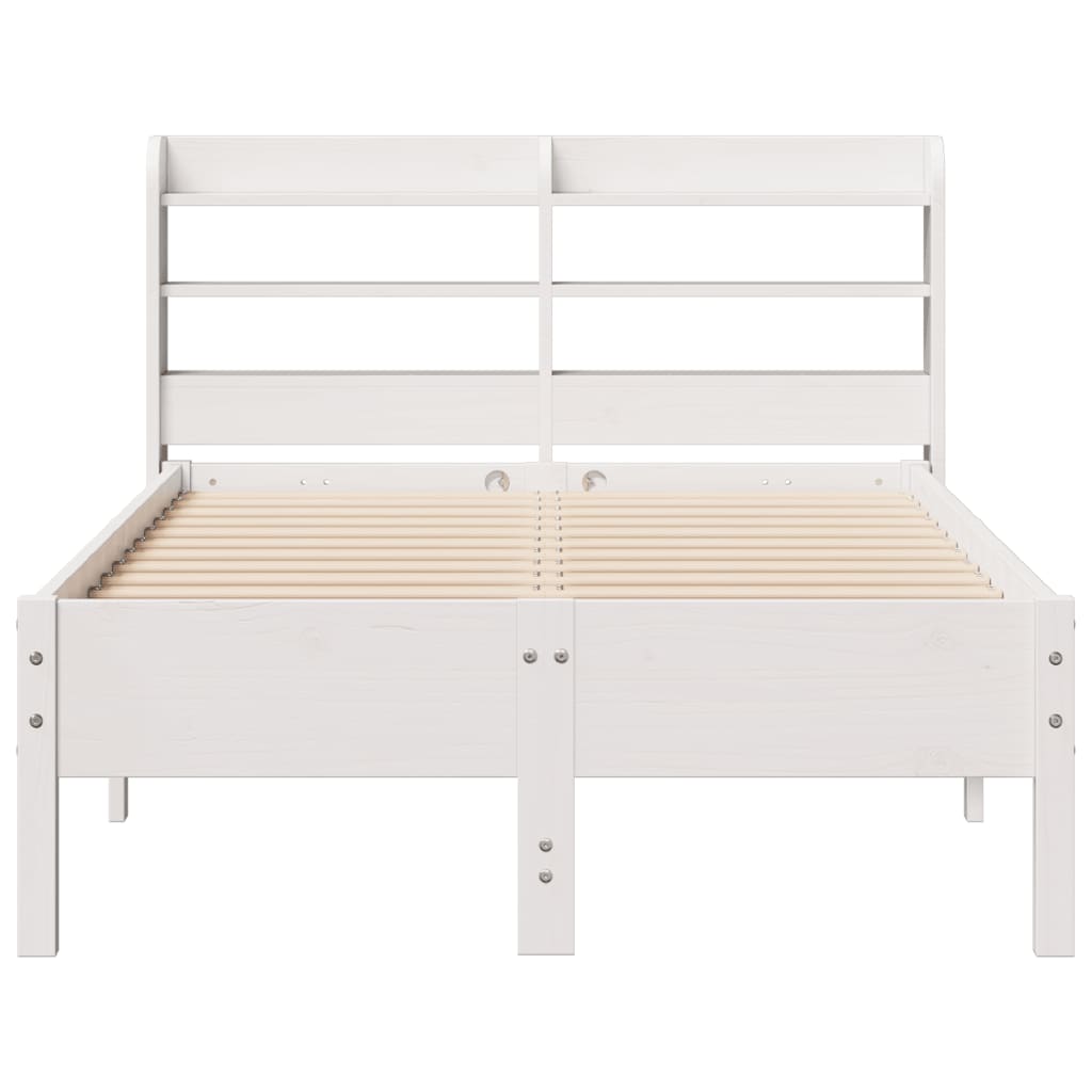 Bed Frame without Mattress White 90x200 cm Solid Wood Pine