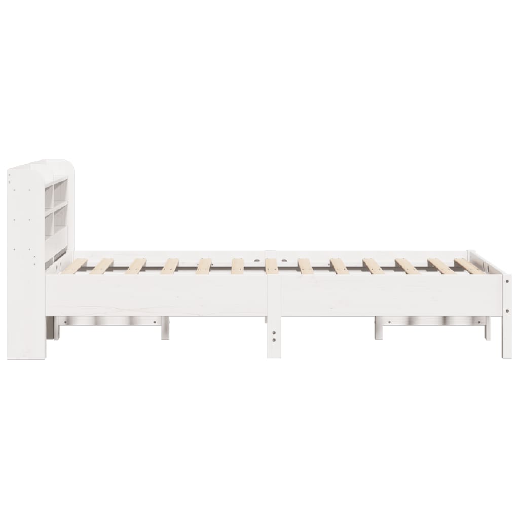 Bed Frame without Mattress White 120x190 cm Small Double Solid Wood Pine
