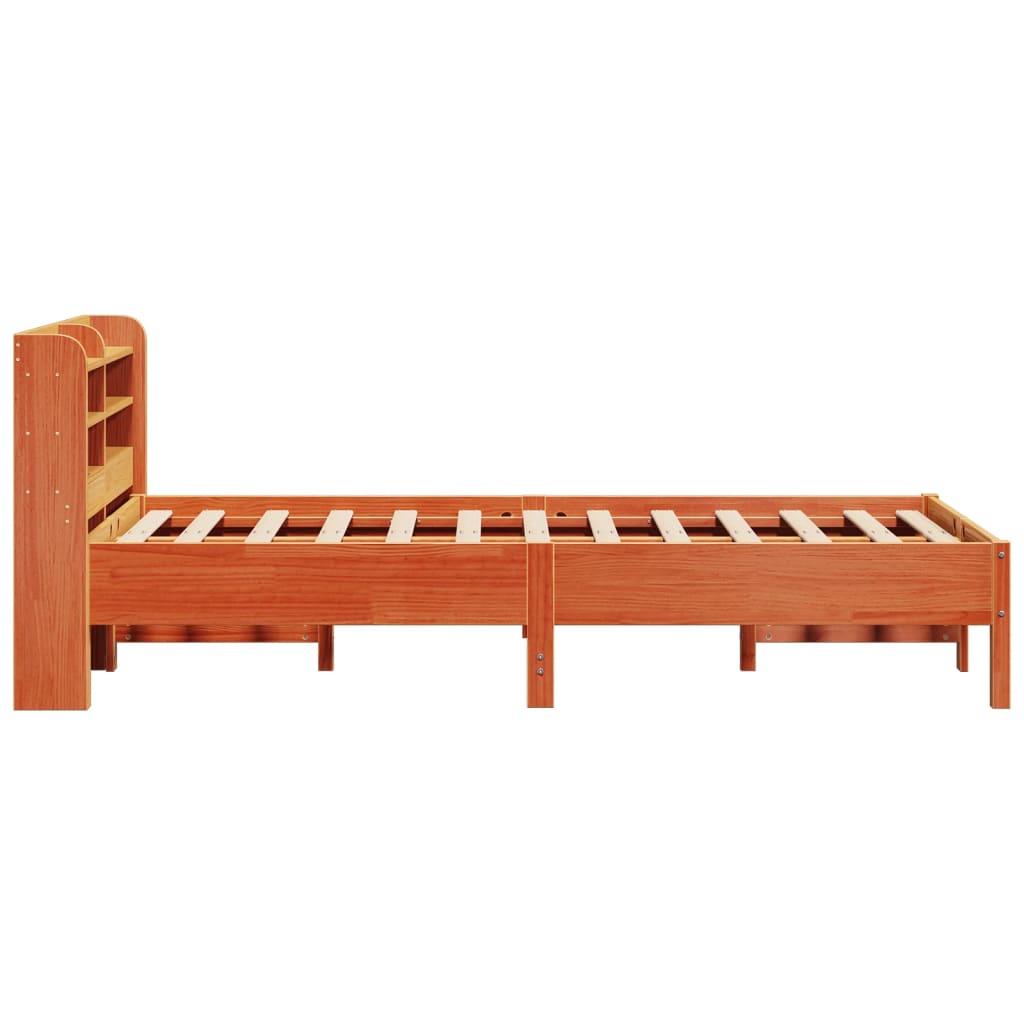Bed Frame without Mattress Wax Brown 75x190 cm Small Single Solid Wood Pine