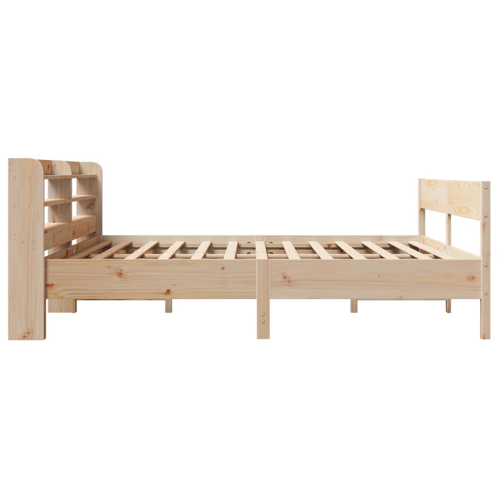 Bed Frame without Mattress 200x200 cm Solid Wood Pine