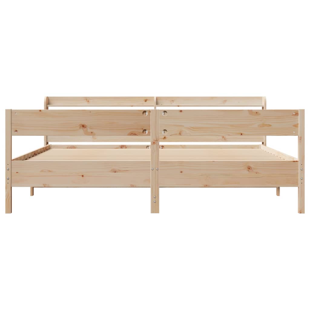 Bed Frame without Mattress 180x200 cm Super King Solid Wood Pine