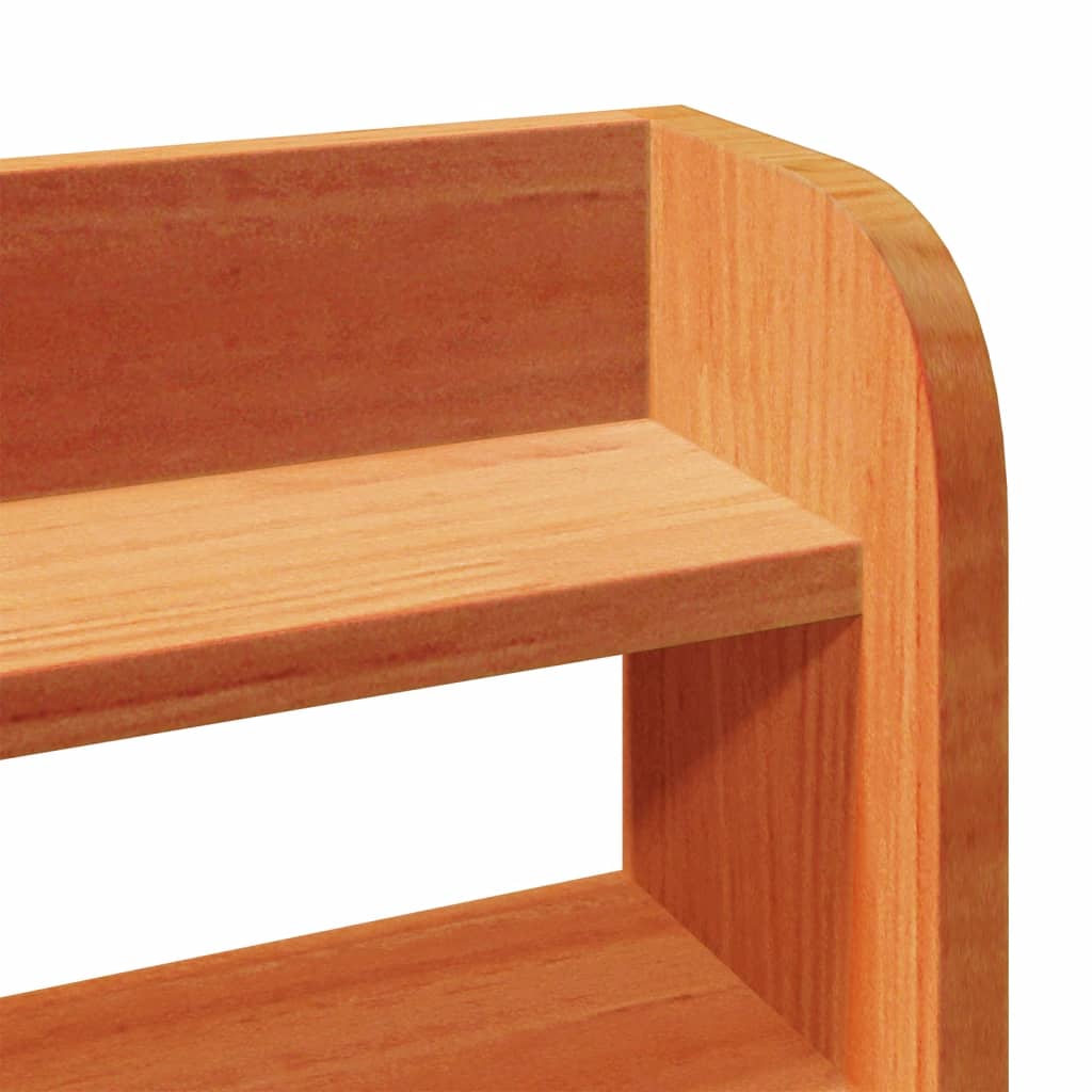 Bed Frame without Mattress Wax Brown 140x190 cm Solid Wood Pine