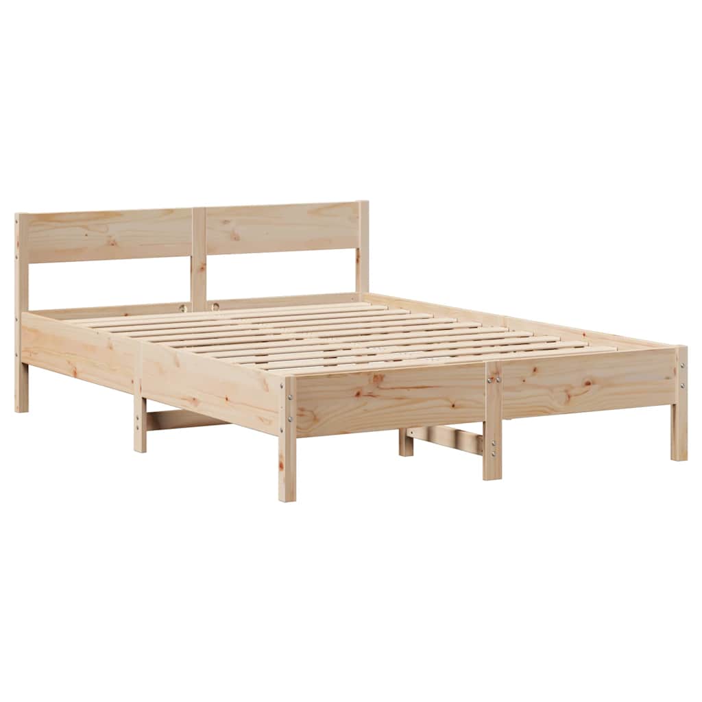 Bed Frame without Mattress 120x190 cm Small Double Solid Wood Pine