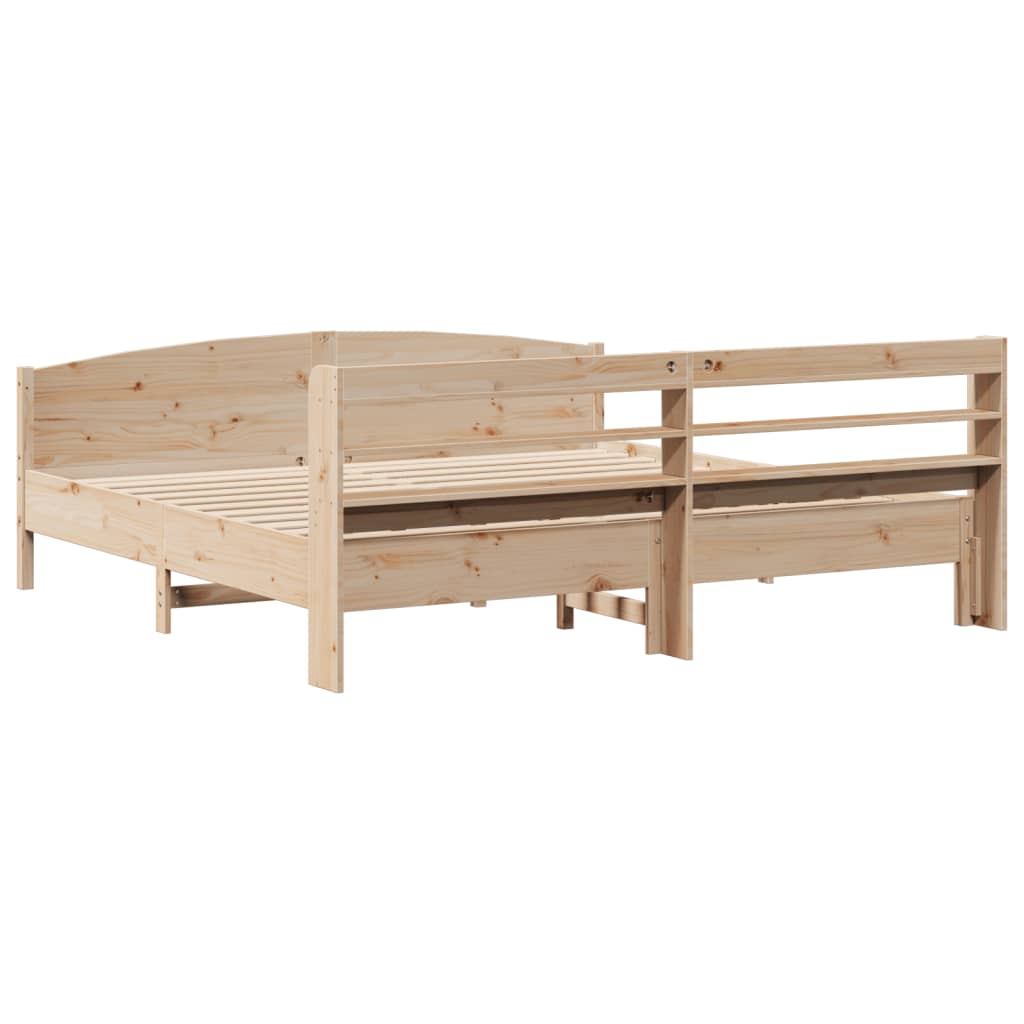 Bed Frame without Mattress 180x200 cm Super King Solid Wood Pine