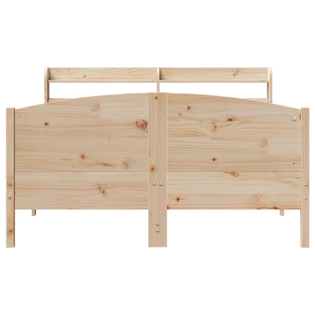 Bed Frame without Mattress 120x200 cm Solid Wood Pine