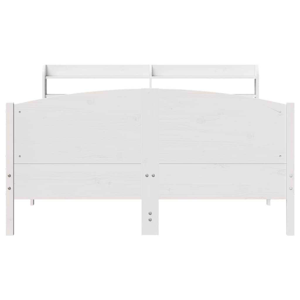 Bed Frame without Mattress White 120x190 cm Small Double Solid Wood Pine