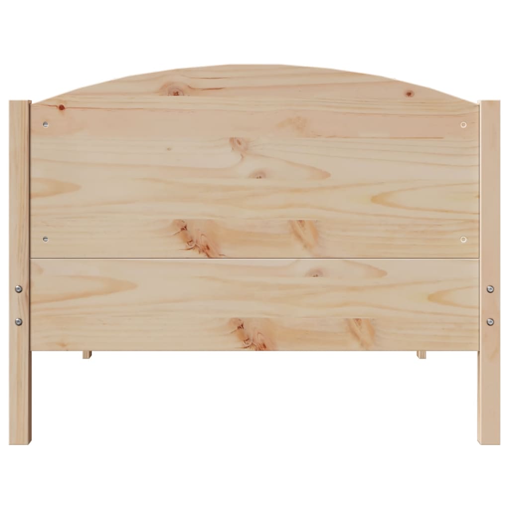 Bed Frame without Mattress 100x200 cm Solid Wood Pine