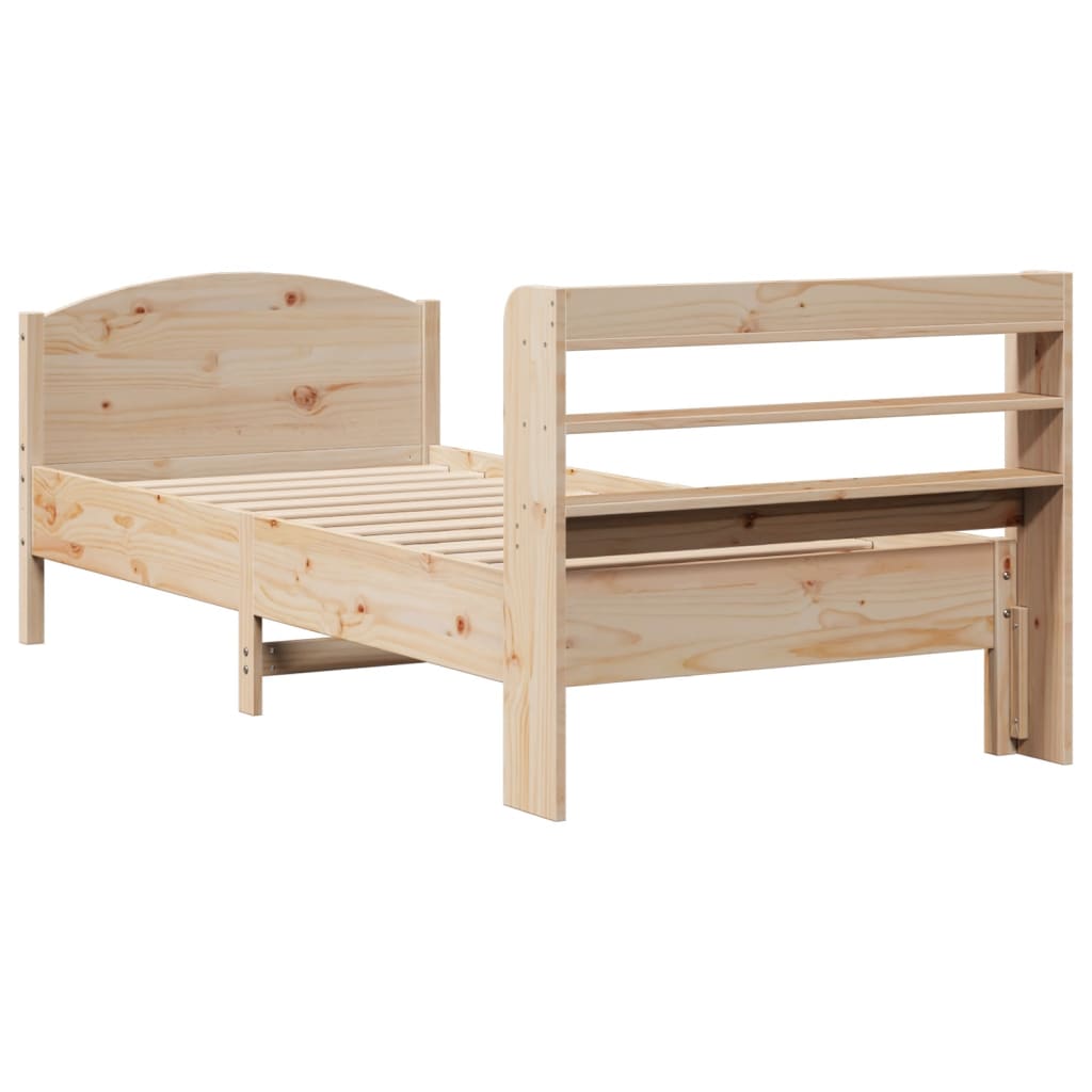 Bed Frame without Mattress 100x200 cm Solid Wood Pine