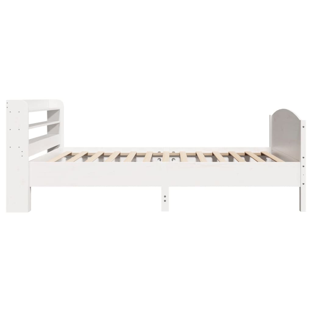 Bed Frame without Mattress White 100x200 cm Solid Wood Pine