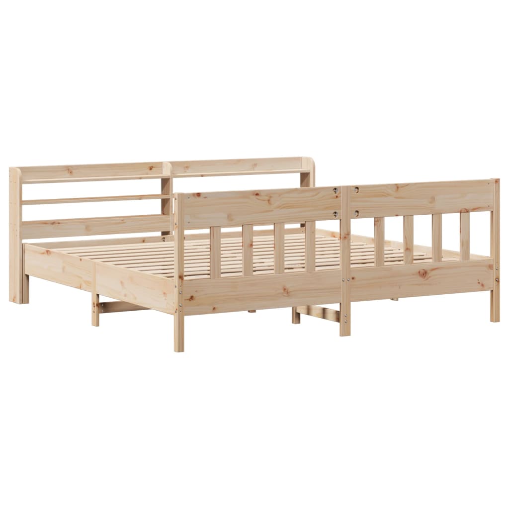 Bed Frame without Mattress 180x200 cm Super King Solid Wood Pine