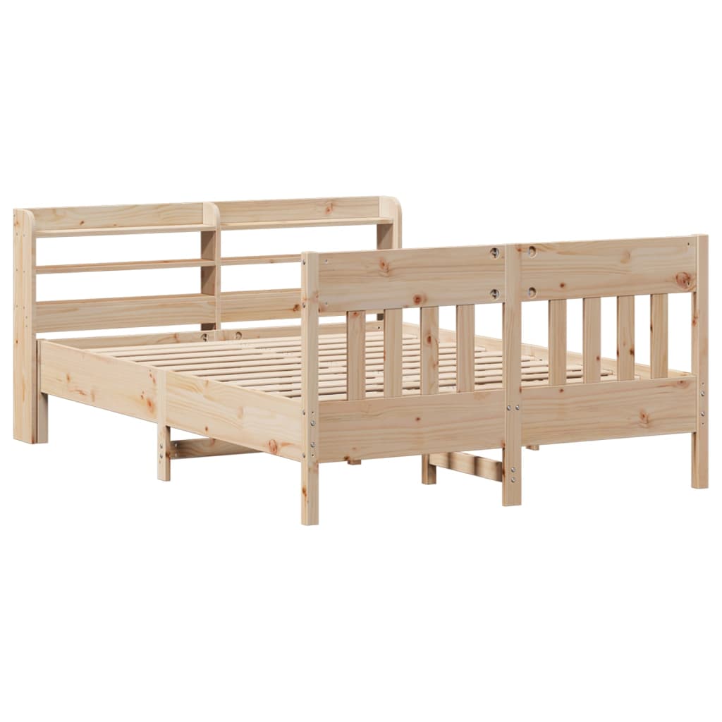 Bed Frame without Mattress 160x200 cm Solid Wood Pine