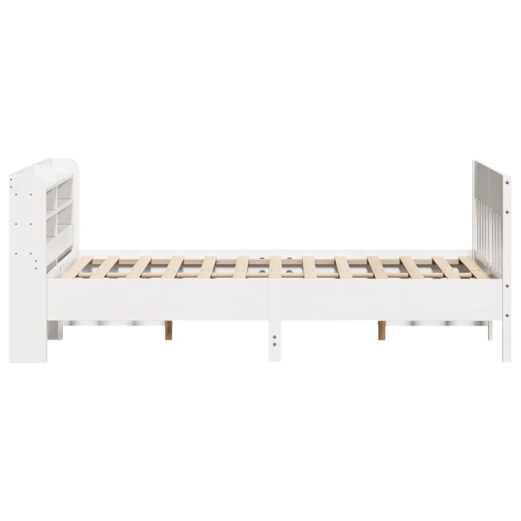 Bed Frame without Mattress White 160x200 cm Solid Wood Pine